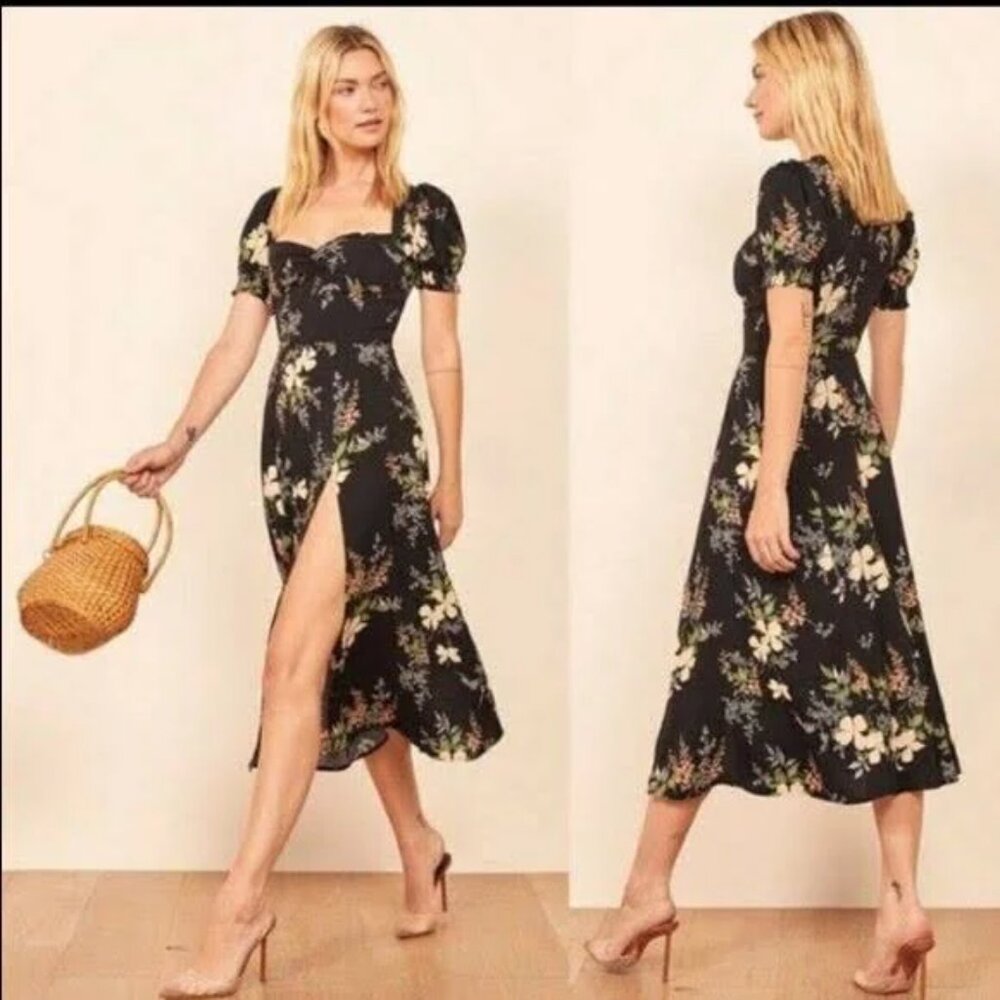 Reformation Lacey Isabella Midi Dress EUC